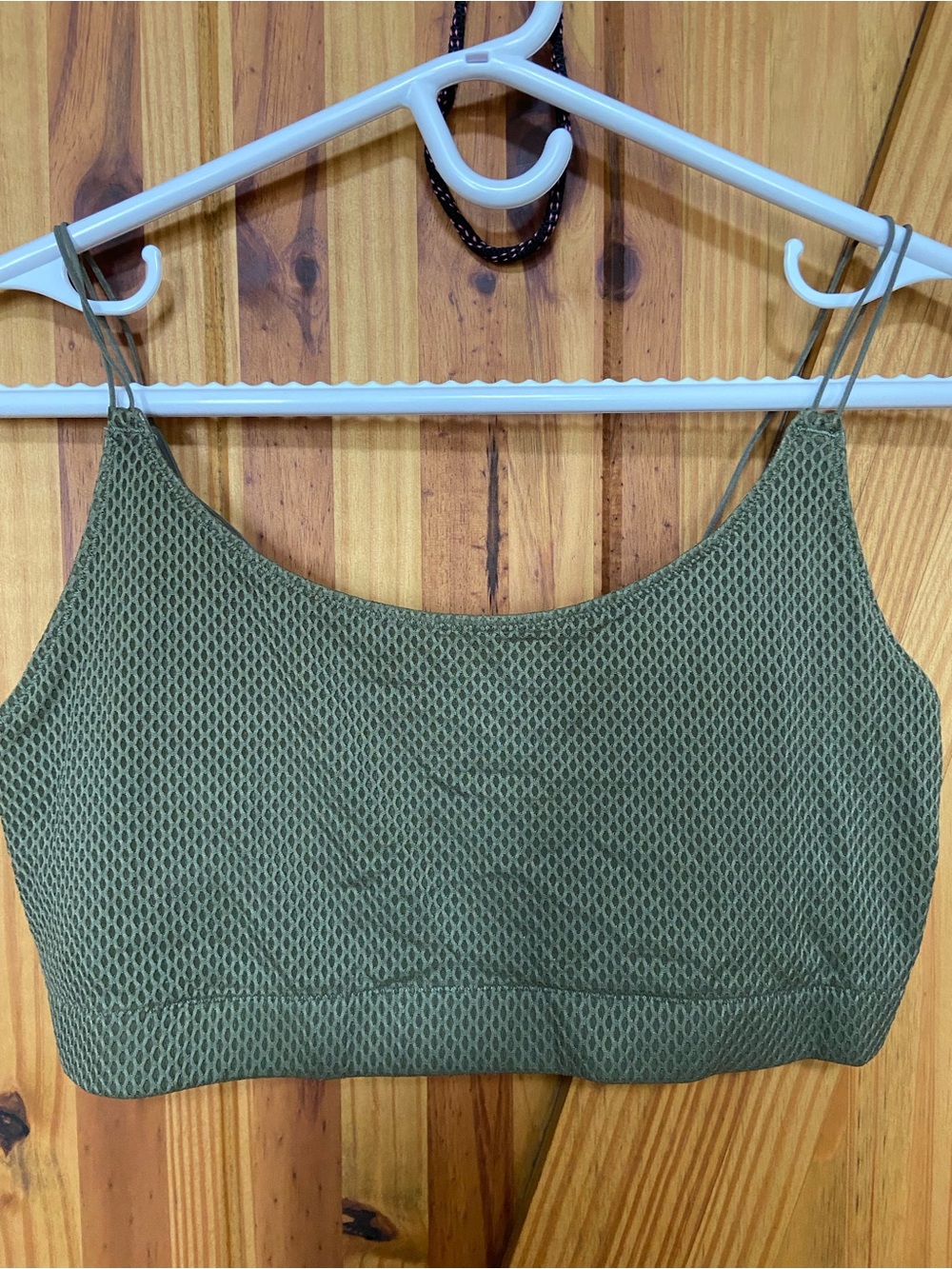 La SENZA Olive Green Seamless Knit Bralette/bra size XL